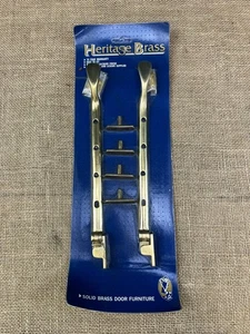 VINTAGE PAAR MASSIVE MESSING BIRNENENDE FLÜGEL FENSTERRIEGEL HALBE ARM HEBEL VERSIEGELT - Bild 1 von 7