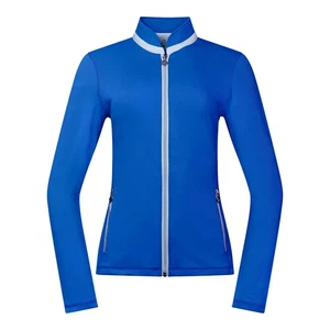 Chaqueta elástica de capa media Pure Golf para dama en azul real - Imagen 1 de 3