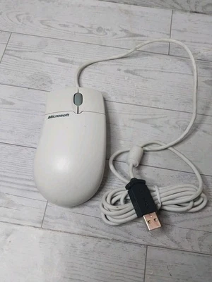 Vintage Microsoft IntelliMouse 1.1a Wheel Mouse USB Wired  - Image 1 of 4