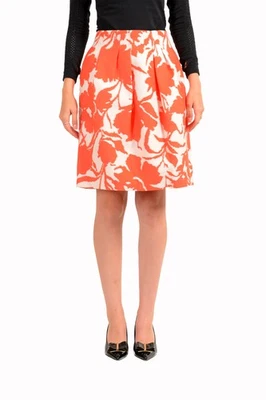 Oscar de la Renta Women's Floral Print Silk A-Line Skirt US 8 IT 44 - Image 1 of 4