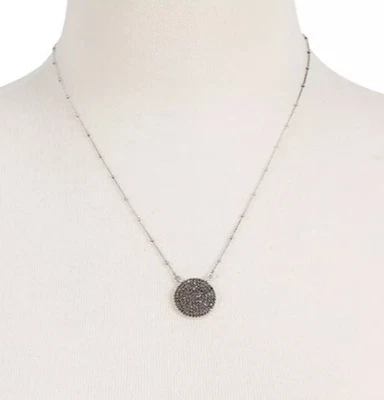 NUEVO AUTÉNTICO Collar Pavé Cardado Tono Plateado Marca Lucky Foto 1 de 3