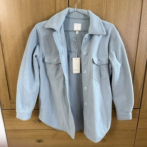 Brand New With Tags Joie Blue Fleece Jacket - Picture 1 of 10