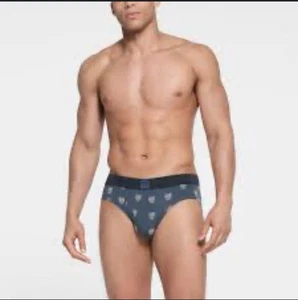 Lot Of 3 Skims Team USA Cotton Olympic Briefs 1 Grey & 2 Blue Size L NWT - Picture 1 of 6