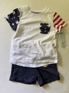 Boys Cat & Jack 4th of July Short Set / Outfit - Size 18M - NWT - Picture 1 of 4