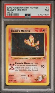 2000 Pokemon Gym Heroes Blaines Moltres 1/132 PSA 7 Unlimited Holo WOTC - Picture 1 of 2