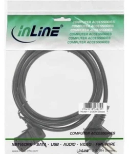 Kaltgeräte Stromkabel 3m Netzkabel Inline Schwrz - Bild 1 von 1