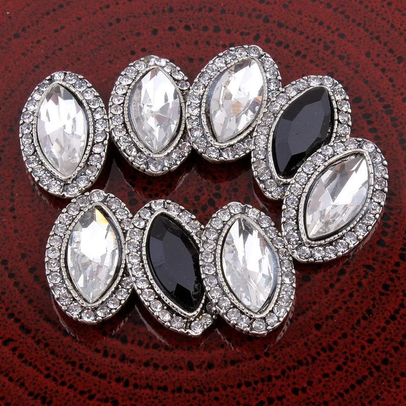 20pcs Metal Rhinestone Buttons Bling Alloy Crystal Flatback Buttons for Wedding - Image 1 of 4