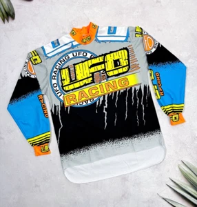 Vintage UFO Racing Motocross Jersey Shirt Multicolor Polyester & Cotton size M - Picture 1 of 22