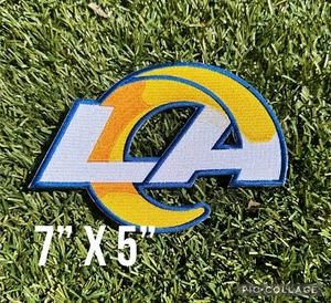 Los Angeles Rams BIGGEST 7” Patch Iron On Embroidered US SELLER - Picture 1 of 3