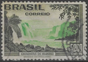 BRAZIL 1937. 5000r. IGUAZU FALLS, FINE USED. SG. 606. (C764) - Picture 1 of 2