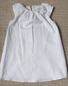 🤍F&F Signature Tesco niemowlęca dziewczęca biała sukienka z kości słoniowej. Bez rękawów. 18-24 m. 1,5-2 lata