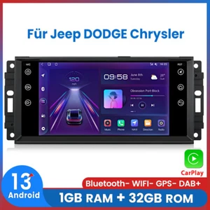 DAB+ Apple CarPlay Android13 Autoradio Für Jeep Chrysler Dodge GPS Navi WiFi BT - Bild 1 von 11