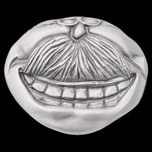 Bigote Boca Sonrisa Extraña Divertida Hebilla de Cinturón - Imagen 1 de 3