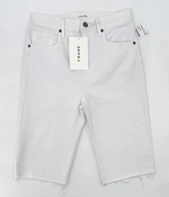 NUEVO Pantalones Cortos Marco Mujer 25 Bermudas Blancas Corte Le Vintage Denim Tiro Alto Foto 1 de 4