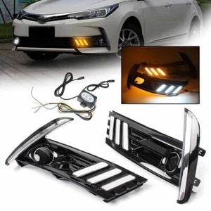 2x LED Daytime Running Lights Turn Signal Lamp Fits Toyota Corolla Altis 2017 - Picture 1 of 11