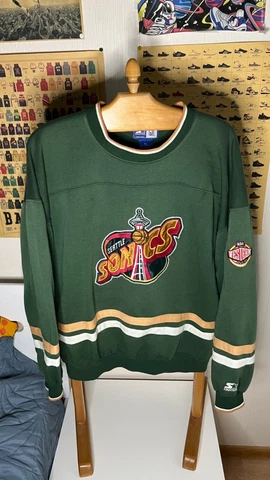 RARE‼️90’s Shawn Kemp Seattle SuperSonics starter sweatshirt Cover