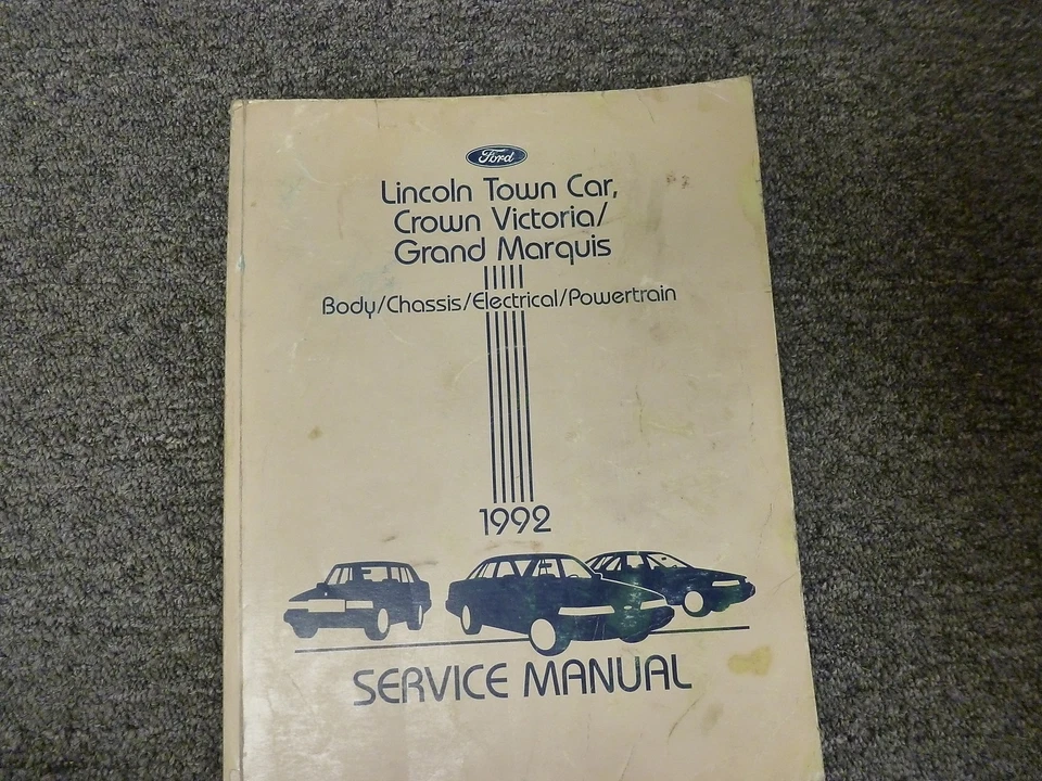 1992 Lincoln Town Car Корпус Шасси Электрический Двигатель Сервис Ремонт Руководство - Изображение 1 из 1