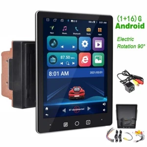 Double 2 DIN Rotatable 9.5" Android 9 Touch Screen Car Stereo Radio GPS WIFI BT - Picture 1 of 16