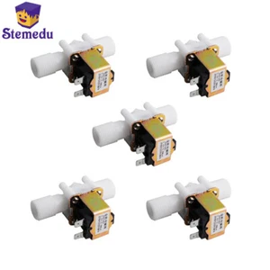 "Válvula de solenoide eléctrica G1/2" N/C con interruptor de flujo de entrada de aire de agua a presión" 5 piezas - Imagen 1 de 7