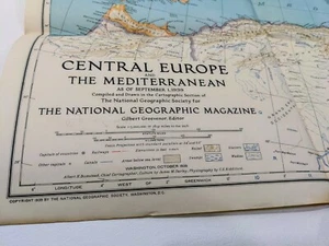 9/1/1939 Mitteleuropa und das Mittelmeer Ergänzungskarte Beginn des Zweiten Weltkriegs - Bild 1 von 9