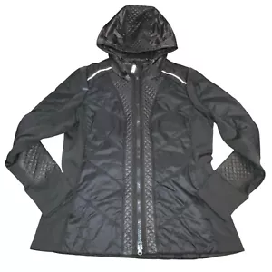 Athleta Rock Ridge Primaloft Gr. XL grau gesteppt Kapuze Reißverschluss hüftlang Jacke MÄNGEL - Bild 1 von 13
