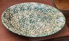 New listing
		ROMA Inc Hand Painted 16âOval PLATTER Green Sponge Ware Made in Italy EUC