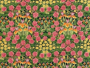 WILLIAM MORRIS CURTAIN FABRIC DESIGN Campanula 3.1 METRES SUNBURST/EBONY VELVET - Picture 1 of 8