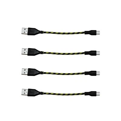 Paquete de 4 cables de datos cargador micro USB trenzado de nailon de 0,5 pies para HTC Samsung S3 S4 S5 Foto 1 de 4