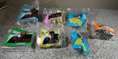 Лот из 7 винтажных игрушек Batman McDonalds Happy Meal из 90-х, запечатанные - Изображение 1 из 4