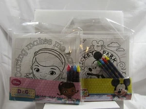 SET BESTEHEND AUS 2 * DIY Puzzle Disney DOC McSTUFFINS & MICKEY - Malset mit Buntstiften - Bild 1 von 3