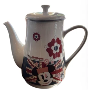 Disney Parks Epcot UK Union Jack Minnie Mouse Teapot New with Tag - Picture 1 of 3