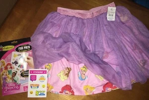 Disney Princess Sz 6 6x S Skirt Playset + Justice Stickers Ariel Lot Easter - Picture 1 of 6