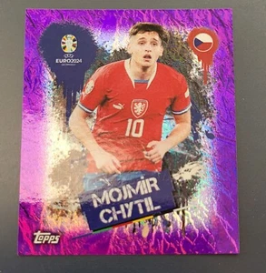 PEGATINA TOPPS UEFA EURO 2024, MOJMIR CHYTIL, CZE 3, ARTISTA, PARALELO PÚRPURA - Imagen 1 de 1