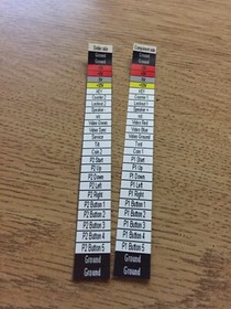 Jamma Label Stickers for Arcade Edge Connector 10 Pack