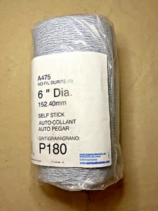 ABRASIVE PAPER DISC ROLL A475 NO-FIL DURITE (R) 6" DIA 152.40MM 5345-01-074-9404 - Picture 1 of 4