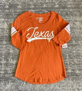 Longhorn Apparel Womens S Tee Shirt Orange 3/4 Sleeve Texas Logo NWT C4 - Picture 1 of 9