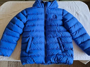 Kinder Anorak Benetton wattierte Kapuzenjacke Daunenjacke blau Gr. 2XL - 160 NEU - Bild 1 von 7