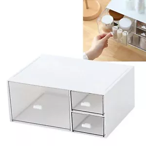 Large Desktop Storage Box Ins Student Transparent Drawer Cosmetics Rack - Picture 1 of 13