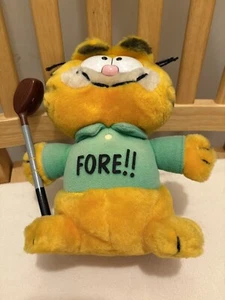 Vintage Dakin 10" Golf Garfield "Fore!!" Plush 1978-1981 w/Tag - Picture 1 of 6