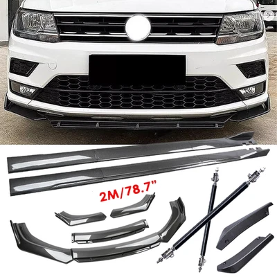 Carbon Fiber Side Skirt Rear & Front Bumper Lip Splitter For Volkswagen Tiguan Foto 1 de 4