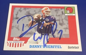 DANNY WUERFFEL / FLORIDA GATORS / SIGNED FOOTBALL CARD / ALL AMERICAN / HEISMAN - Picture 1 of 2