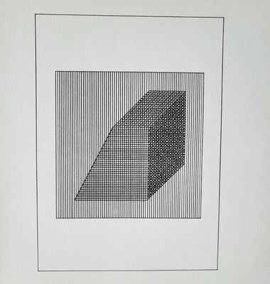 Sol LeWitt Оригинальный Сериграф/Шелкографическая Пластина XIII От "Ficciones" 1984 с документом - Изображение 1 из 4