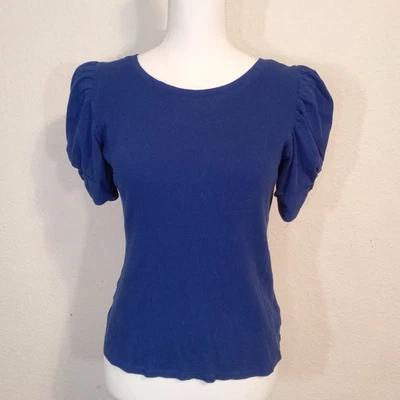 Женский королевский синий топ с рукавами-затяжками Vince Camuto, размер M - Изображение 1 из 4