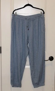 Neu mit Etikett Joules Jogginghose US Größe 12 blau Leinenmischung Kordelzug Lagenlook Küste - Bild 1 von 12