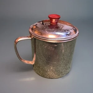 Vintage Stainless Steel Mug With Lid 18/8 XINGCAI Camping Cup Bacon Grease Jar - Picture 1 of 5