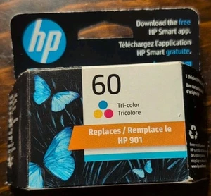 HP 60 TRI COLOR ORYGINALNY WKŁAD ATRAMENTOWY GWARANCJA WYGASA STYCZEŃ 2025 FABRYCZNIE NOWY - Zdjęcie 1 z 2