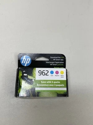 HP 962  3YP00AN#140 CYAN/MAGENTA/ YELLOW STANDARD YIELD INK CARTRIDGE 3 PACK - Image 1 of 4