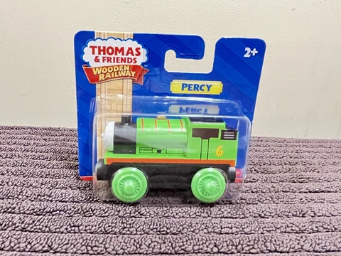Thomas the Train & Friends Wooden Railway Train Engine Percy New in Box 2015 NIB Cover