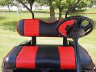 Premium Red Golf Cart Seat Covers 2pc Set for EZGO Valor Freedom TXT 2014+ Model