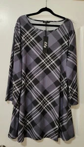 Lily by Firmiana grau & schwarz Tunika Top neu mit Etikett 3X - Bild 1 von 4